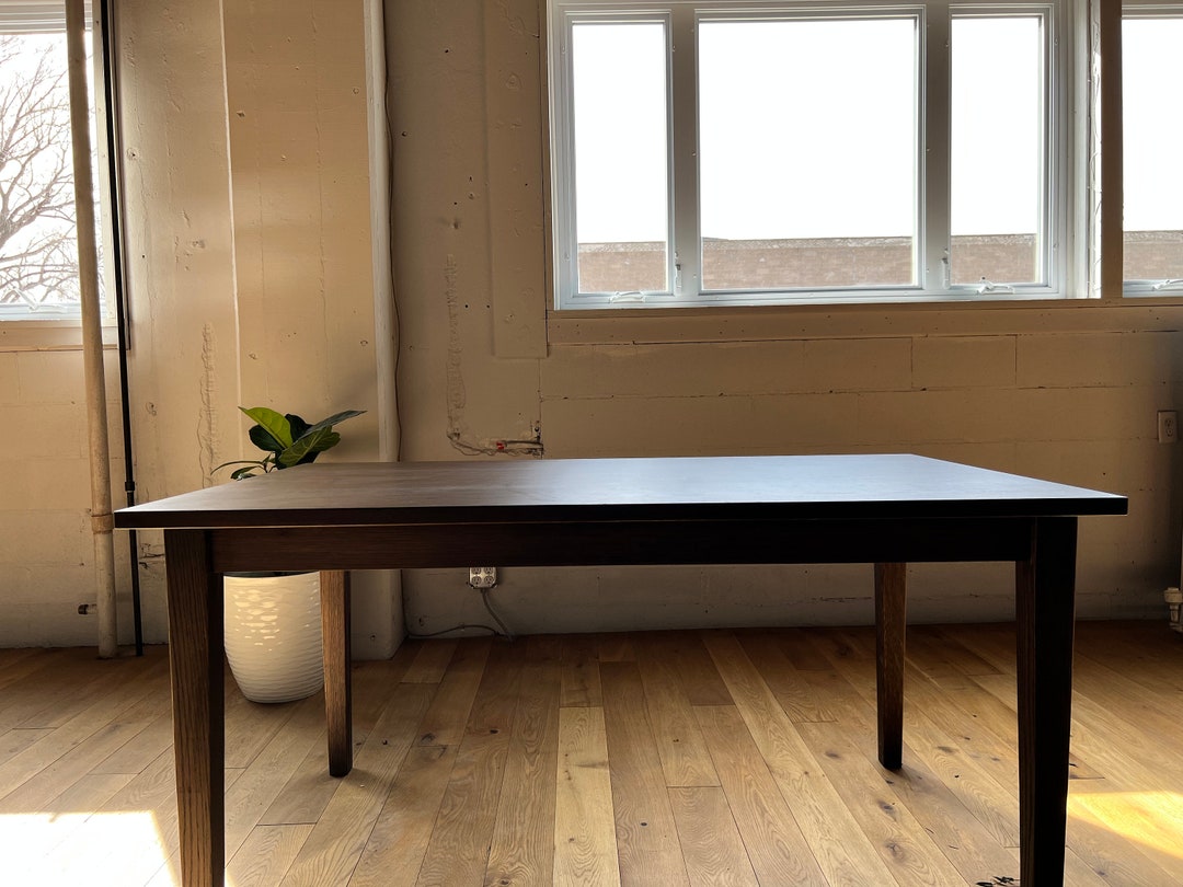 White Oak Solid Wood Dining Room Table Built in the USA Etsy