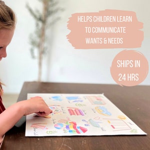 Cartel de herramientas de comunicación, cartel de rutina, cartel educativo para niños pequeños, tablero de comunicación para discapacidades, herramienta de logopedia