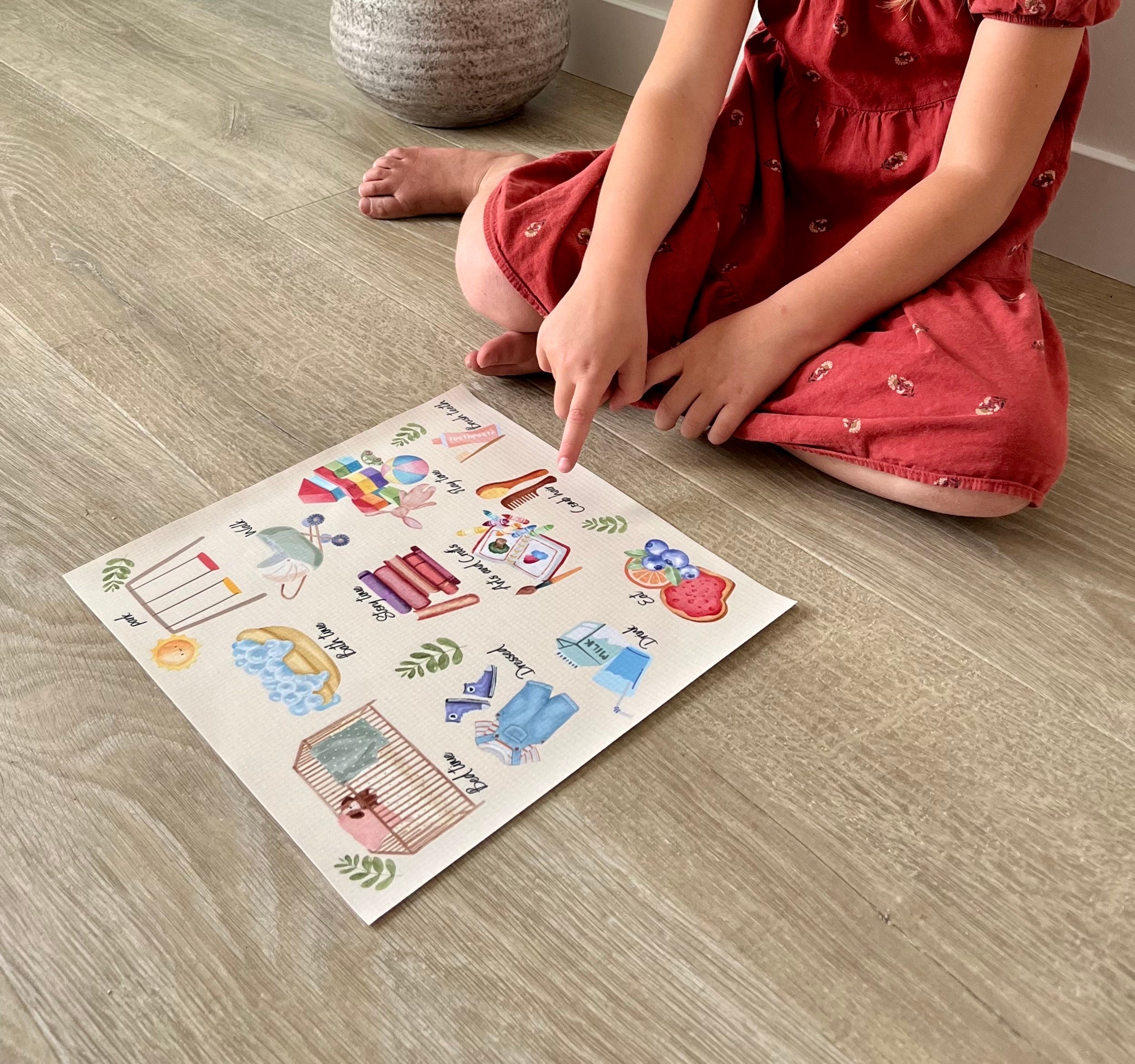 Speech Therapy Tool, Communication Board, Routine Poster, Toddler