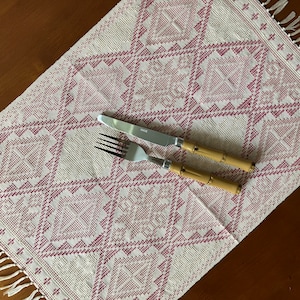 Set of 4 Colorful Placemats, Handwoven, Ethnic, Tribal, Kitchen Linen,  Wedding Gift, Housewarming Gift Ideas, Christmas Gift