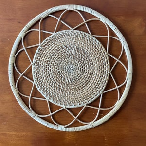 Set of 4 Rattan Placemat, Round Placemat, Plate Charger, Housewarming Gift, Birthday Gift, Christmas Gift