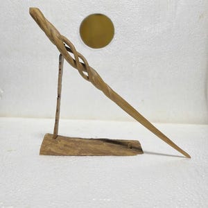 Handmade Wooden Hair Fork: Two-Prong Hair Pin - 8.6 inch