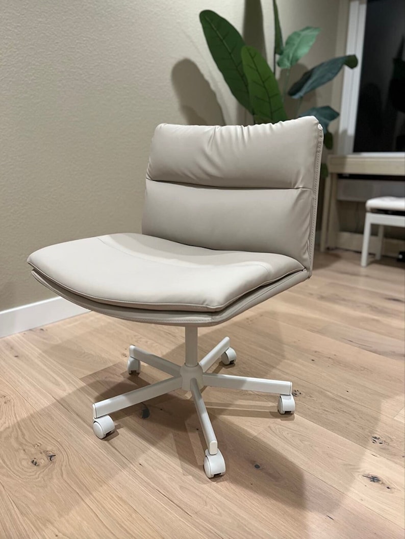 Tiktok Viral Chair Armless Office Desk Chair With Wheels Etsy