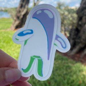 Bubble Buddy Sticker/Calcomanía Transparent and Solid Black