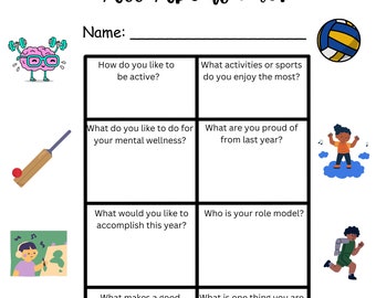 Health & Physical Education All About Me Worksheet | Back to School PE Icebreaker Activity | Student Fitness and Wellness Printable PDF