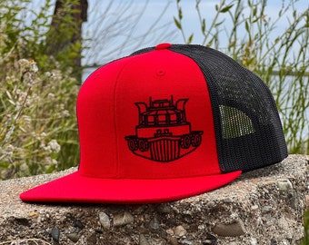 Tugboat embroidered Richardson 511 snapback trucker hat
