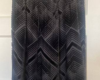 Emanuel Ungaro Patterned Velvet Wide Leg Pants Elastic Waist Geometric Size 4 38