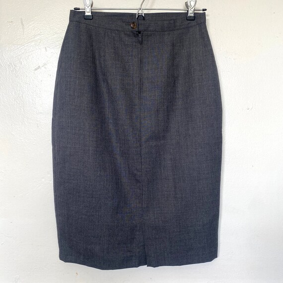 Vintage Bagutta Italy Cashmere Grey Pencil Skirt … - image 2