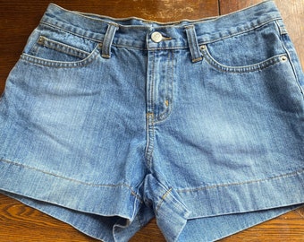 Bongo Blue Denim Low Rise Y2K Booty Shorts Sommer Frühling Klein