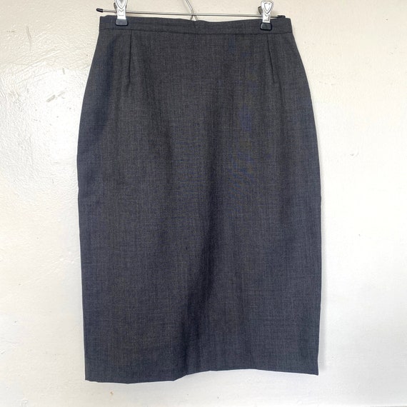 Vintage Bagutta Italy Cashmere Grey Pencil Skirt … - image 1