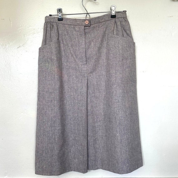 Vintage Lavender Halston Midi Skirt Pockets - image 1