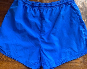 Einfach Basic Bunte Blaue Elastische Taille Shorts Workout
