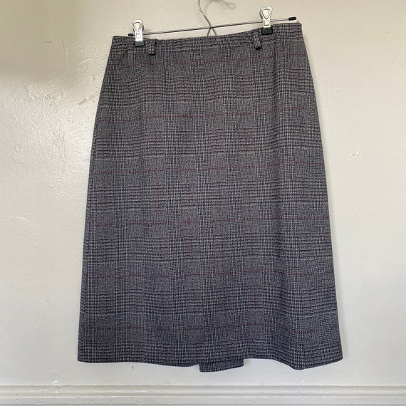 Vintage 1970s Sears Plaid Pattern Skirt - image 1