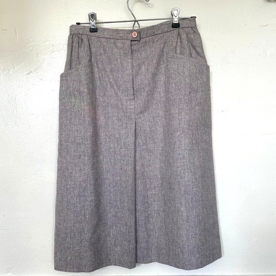 Vintage Lavender Halston Midi Skirt Pockets