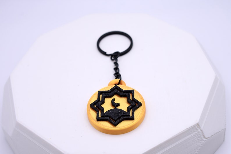 3D Printed Islamic Keychain • Black and Gold Eid Gift - Etsy