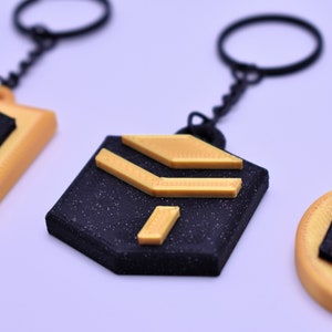 Black and Gold Kaaba Keychain • Embossed 3D Printed • Islamic Eid Gift for Muslims • Birthday Present • Cute Design • Minimal