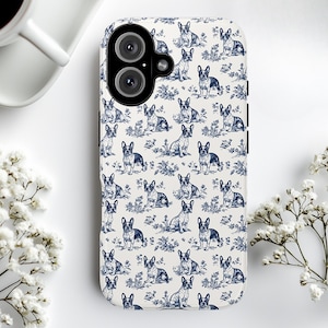 French bulldog toile style, chinoiserie Phone case, French bulldog cover Phone Cover iPhone 16 15 14 13 Pro Max Samsung Galaxy & Google