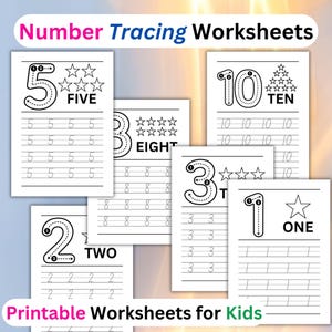 0-10 Number tracing worksheets, traceable numbers, preschool worksheets, 0-10 Printable Number Tracing, Kids Tracing, Handwriting Practice