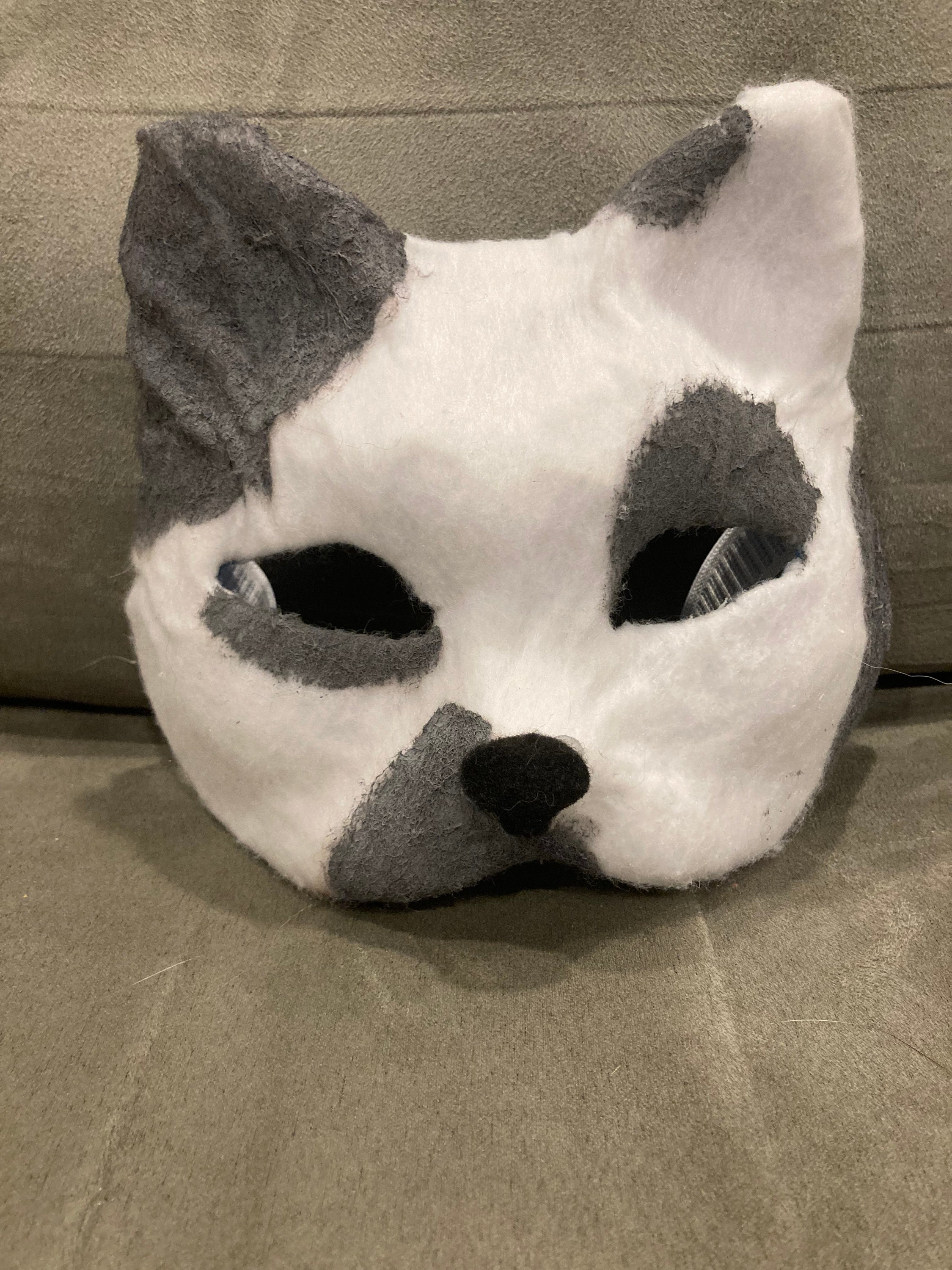 Therian White cat mask. Therian Gear. Cosplay Cat Mask . Fursuit Mask .  High Quality Therian Mask. OOAK Therian Mask. - Therian mask - shop -  magdalinen