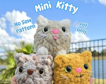 Mini Kitty Crochet Pattern: No-Sew Amigurumi Cat PDF