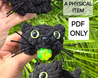 Crochet Cat Stress Ball Pattern: Mini Kitty Fidget Toy (no Sew PDF