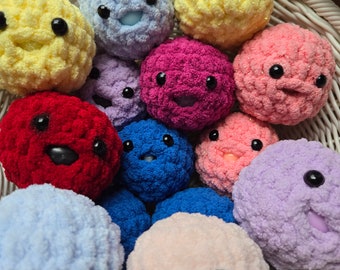 Crochet Stress Ball Plushie: Fun Fidget Toy, Anxiety Relief, Soft Squishy Stim toy