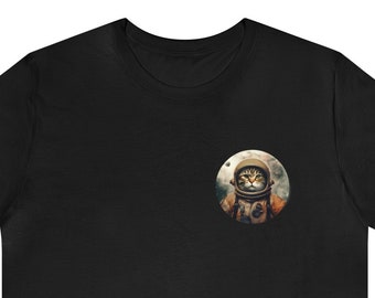 T-shirt mignon de chat, astronaute de chat, chat dans l'espace, chemise drôle de chat, grand cadeau pour des amoureux de chat, logo simple de coffre
