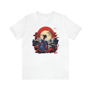 T-shirt japonais, vêtements de tous les jours, T-shirt de style japonais, samouraï japonais, chemise esthétique japonaise, vêtements Harajuku, style asiatique image 5