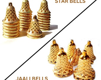 Garland Plastic Bells For crafts home decor golden hanging bell 2.5 inch artificial bells for crafting hangings and decorations item