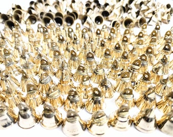 500 Golden Brass Jingle Bells: 1-inch Crafting Bells, Assorted Designs