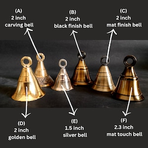 Decorative Solid Brass Bells For home decor Jingle bell wall hanging craft supply handmade ornaments indoor outdoor decor