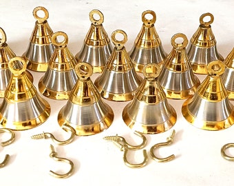 Wall hanging Bells for craft Jingle Brass Bells Decorative Silver and Golden Bells 2 inch size