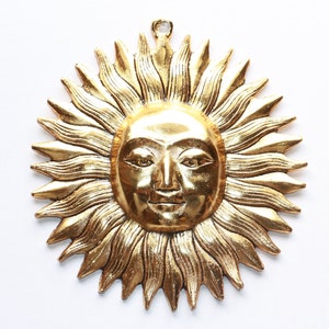 Brass Sun For home Decor wall hanging Golden Surya 7.5 inch Indian Traditional sculpture hanging article for wall hanging decoration antique