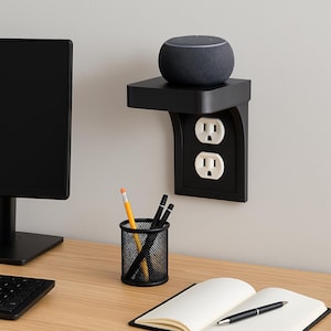 Apple HomePod Mini Outlet Shelf Alexa Speaker Stand Smart speaker cord organization easy installation keep your smart speaker