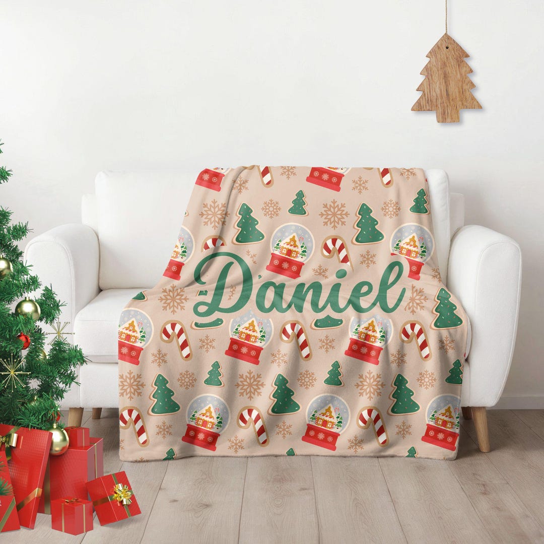 Personalized WINTER SNOW Custom Velveteen Blanket Baby Toddler Kids ...