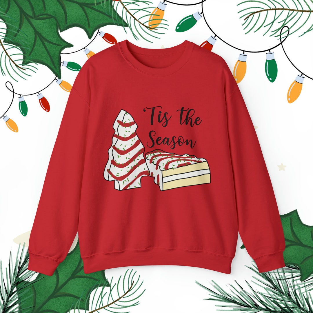 Christmas Tree Sweatshirt, Little Debbie Christmas Tree Cake Sweatshirt