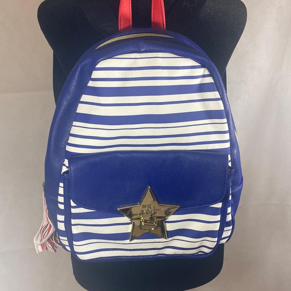 Betsey Johnson Love Backpack Patriotic Red White Blue 