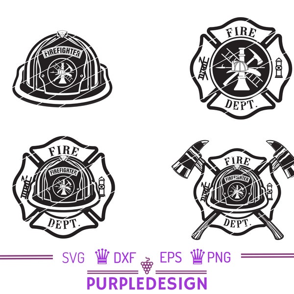 Firefighter Clipart - Etsy