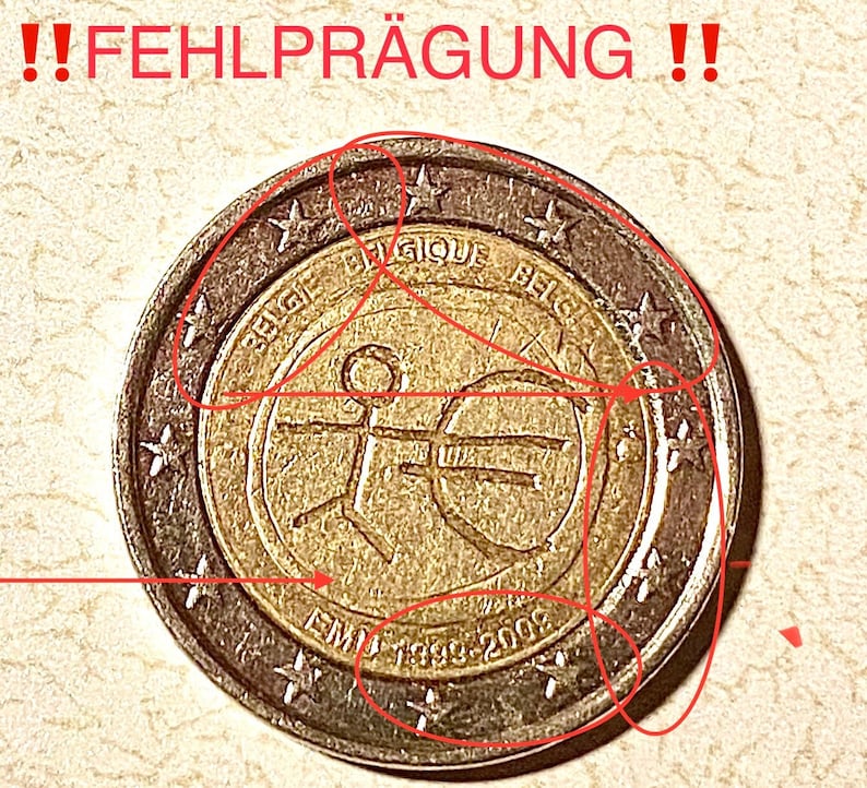 strichmännchen 2 euro münze wertvoll