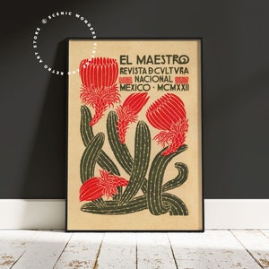 ULTRALÄSSIGE QUALITÄT | Wandkunst | El Maestro | Boho Kunst | Mexikanische Poster | Vintage Wandbild | Druckbare Kunst | Digitaler Download |