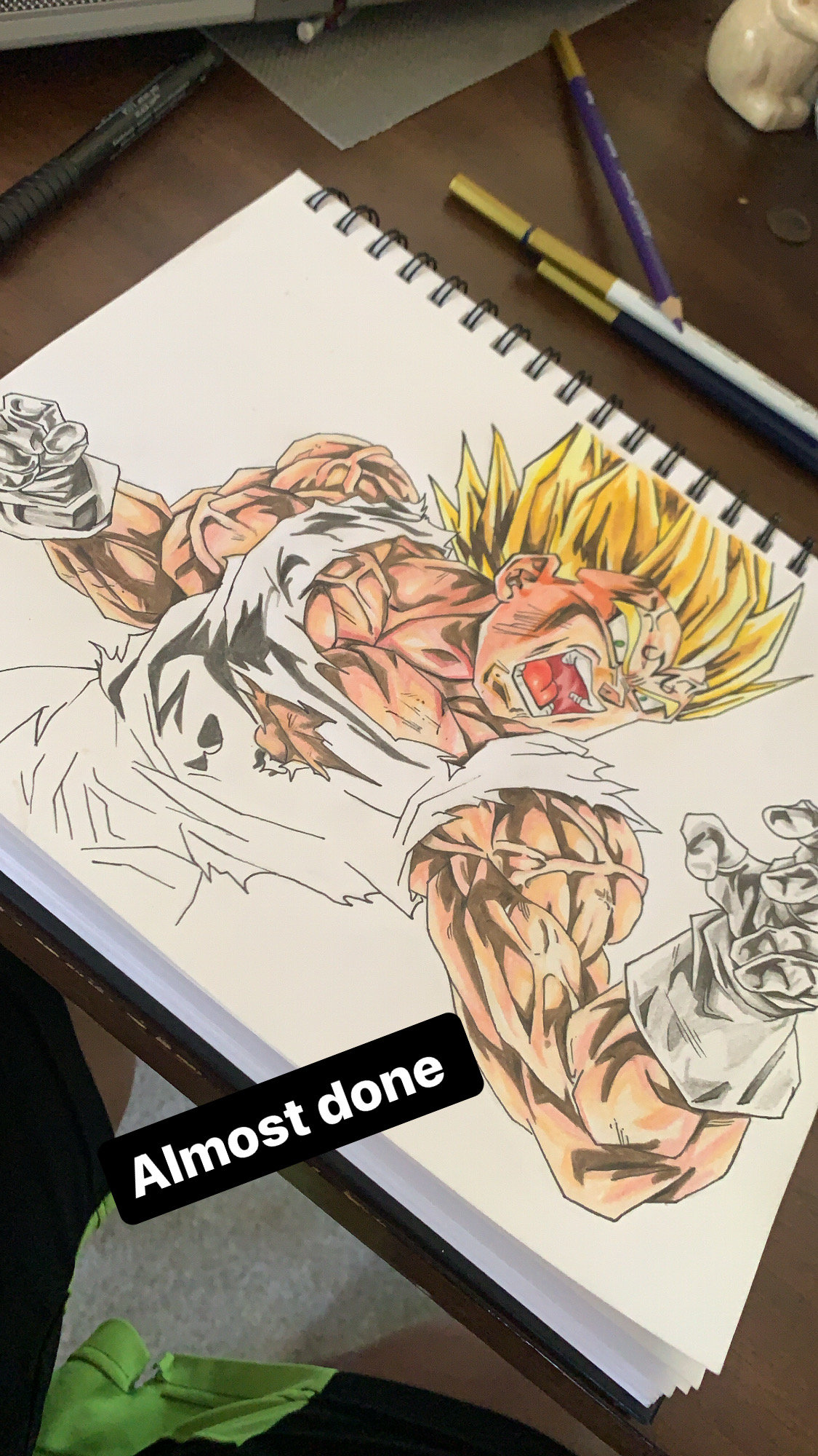 Majin vegeta color pencil drawing - Etsy Portugal