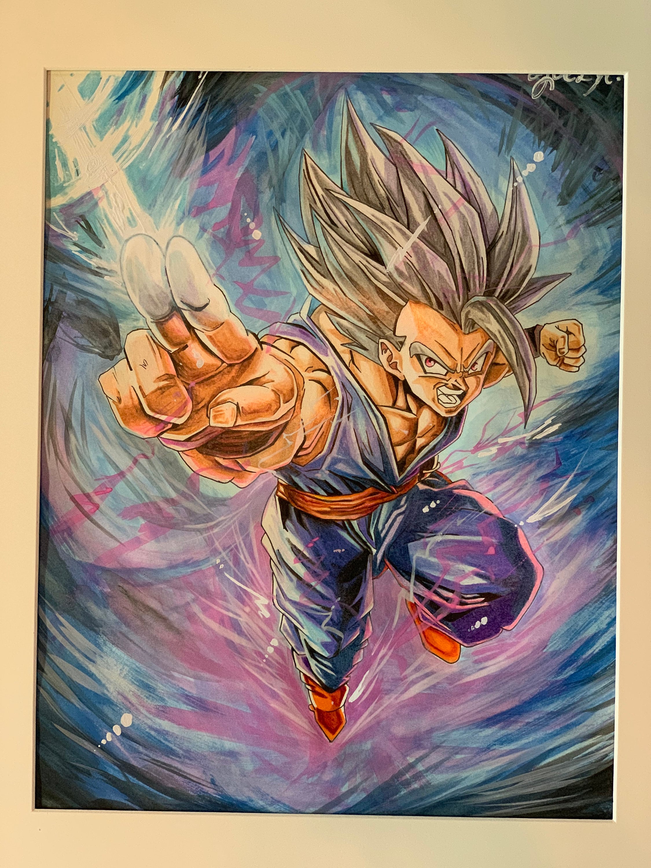 Original Goku Super Hero Portrait Anime Cartoon pencil Drawing A4 Art