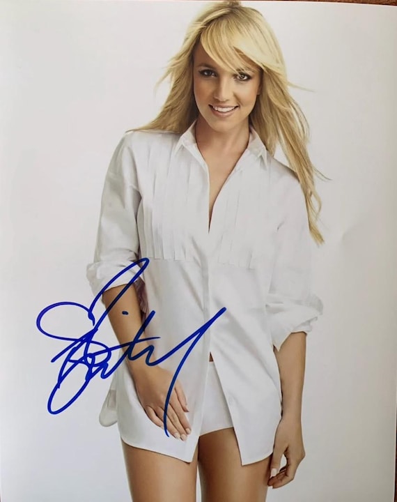 Britney Spears Hand Signed 8x10 Photo With COA - Etsy