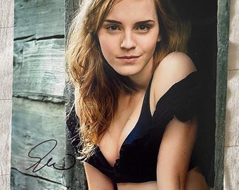 エマ・ワトソンの直筆サイン入り写真、COA付き - Etsy 日本