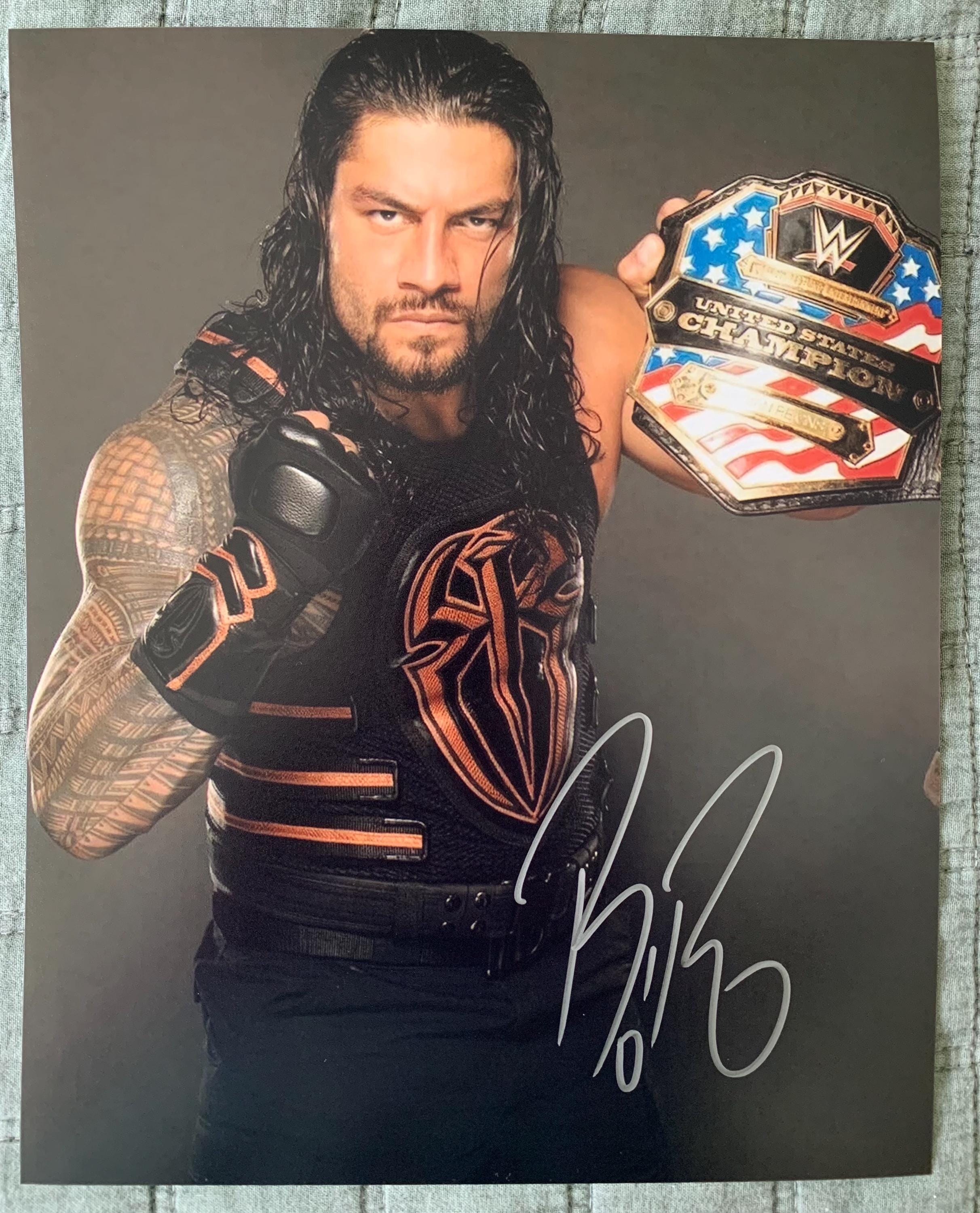 ロマン・レインズ WWE 直筆サイン入り 8x10 写真（COA 付き） - Etsy 日本