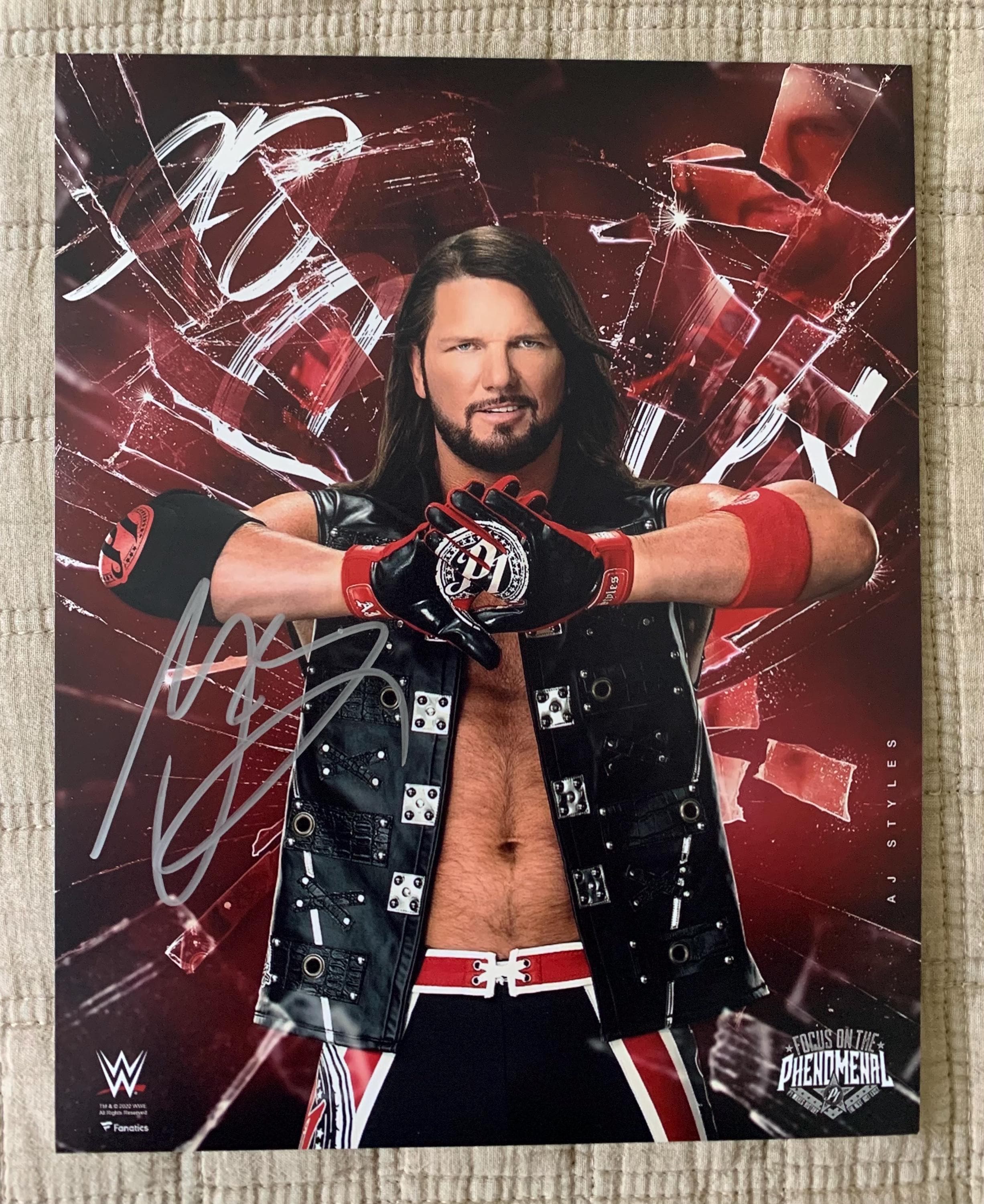AJ Styles WWE Hand Signed 8x10 Photo With COA - Etsy