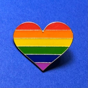 Rainbow Pride Flag - Heart - LGBTQIA+ Inclusive Pin