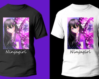 Magliette in cotone Ninjagirl (Farfalla).