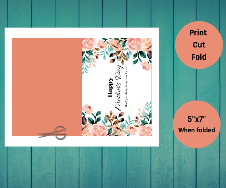 Mothers Day Card Printable, Happy Mother's Day Card, Mothers Day Card ...