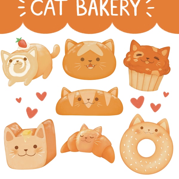 Wooden Cat Bread Pins